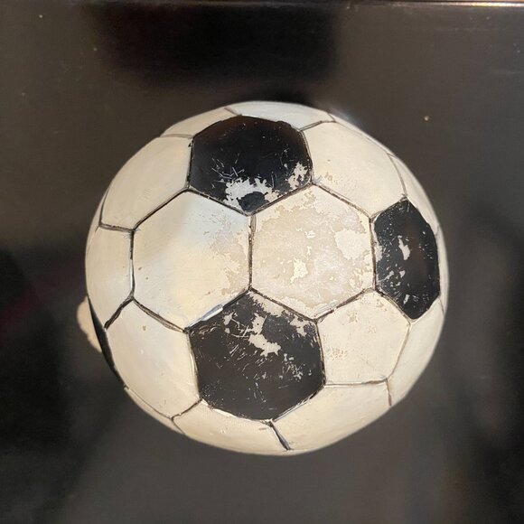 Westie on Soccer Ball Resin Dog Figurine - Picture 4 of 4